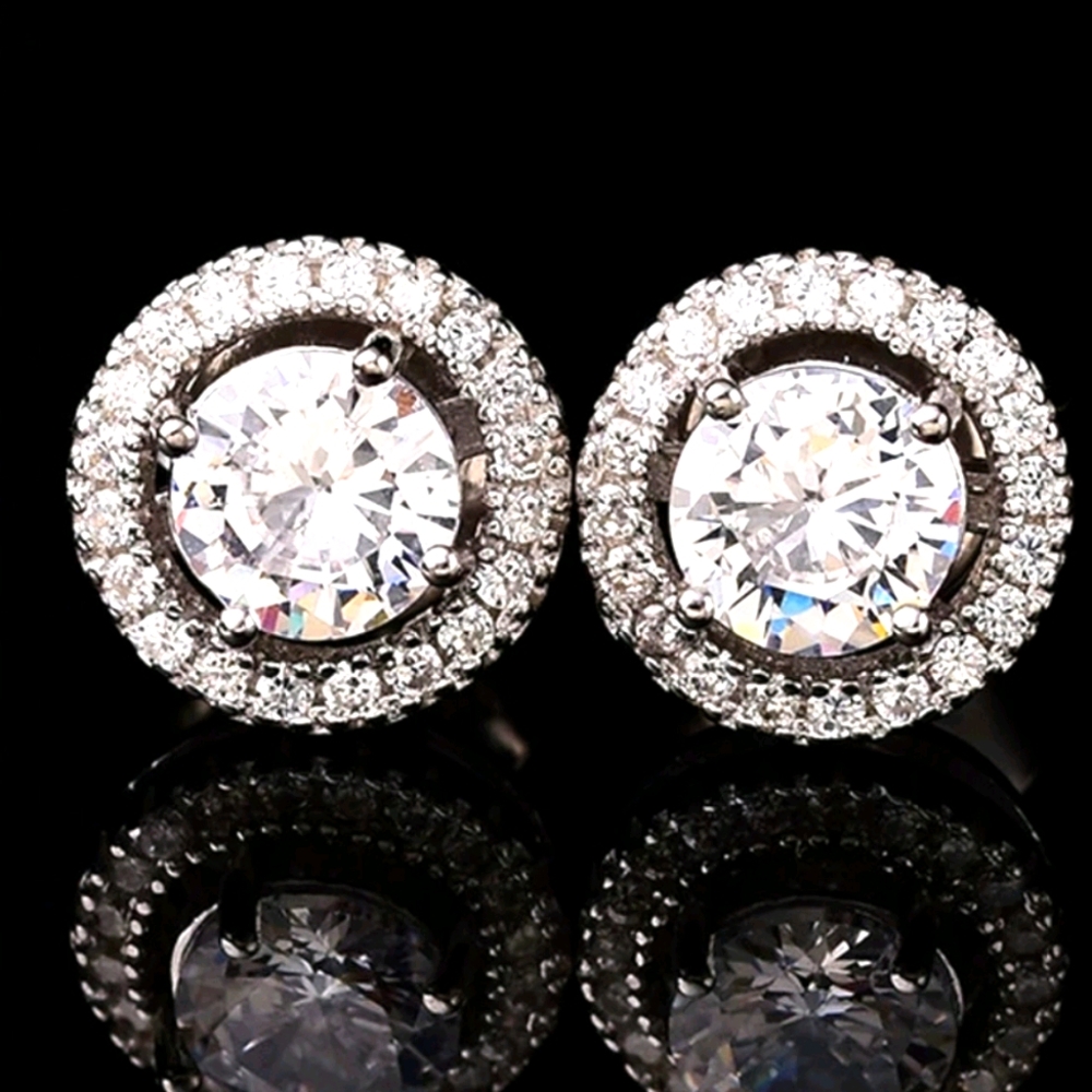 Certified 1ct.tw Real Moissanite Stud Earrings